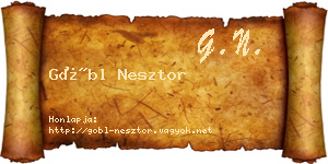 Göbl Nesztor névjegykártya